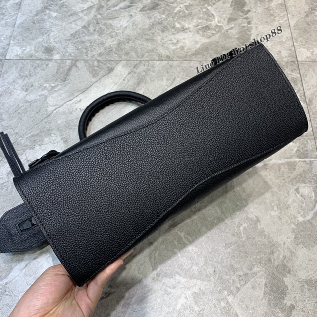 Balenciaga專櫃爆款荔枝紋黑色黑扣手袋手提包 638511 巴黎世家中號Neo Classic機車包 fyj1460